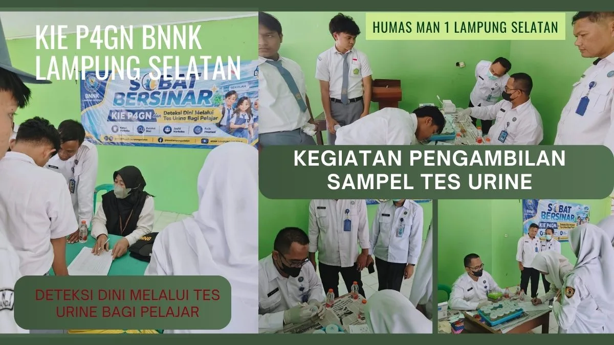 Sinergi BNNK dan MAN 1 Lampung Selatan Gelar KIE P4GN dan Tes Urine: Benteng Nyata Lindungi Generasi Muda dari Bahaya Narkotika