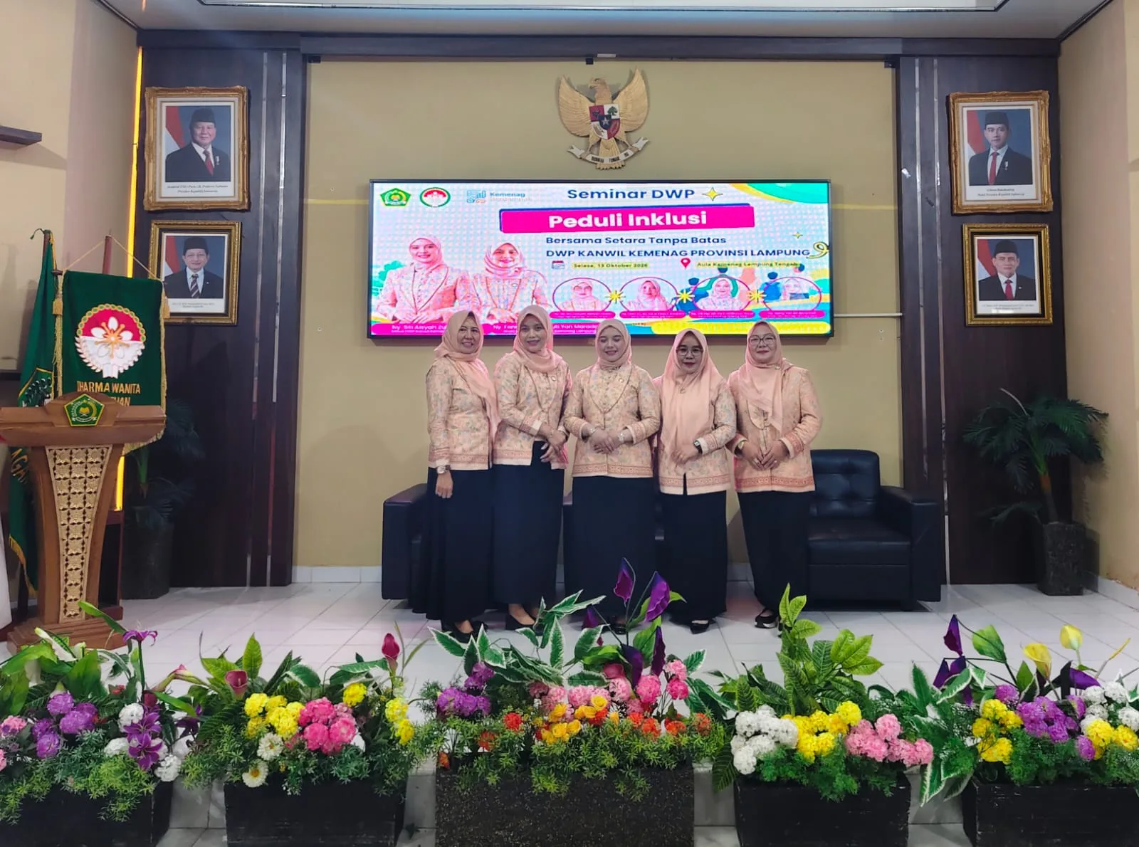 Ketua DWP Kemenag Pesawaran Ikuti Seminar DWP Peduli Inklusi, Perkuat Semangat Kesetaraan