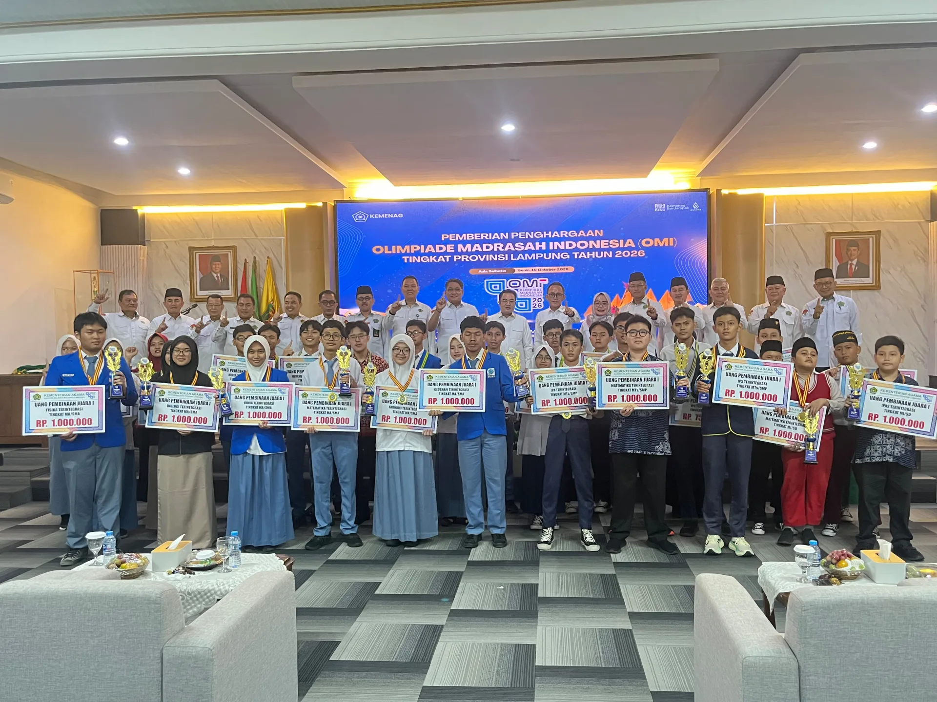 Siswa Way Kanan Raih Juara III OMI 2026 Tingkat Provinsi, Kemenag Dorong Penguatan Prestasi Madrasah