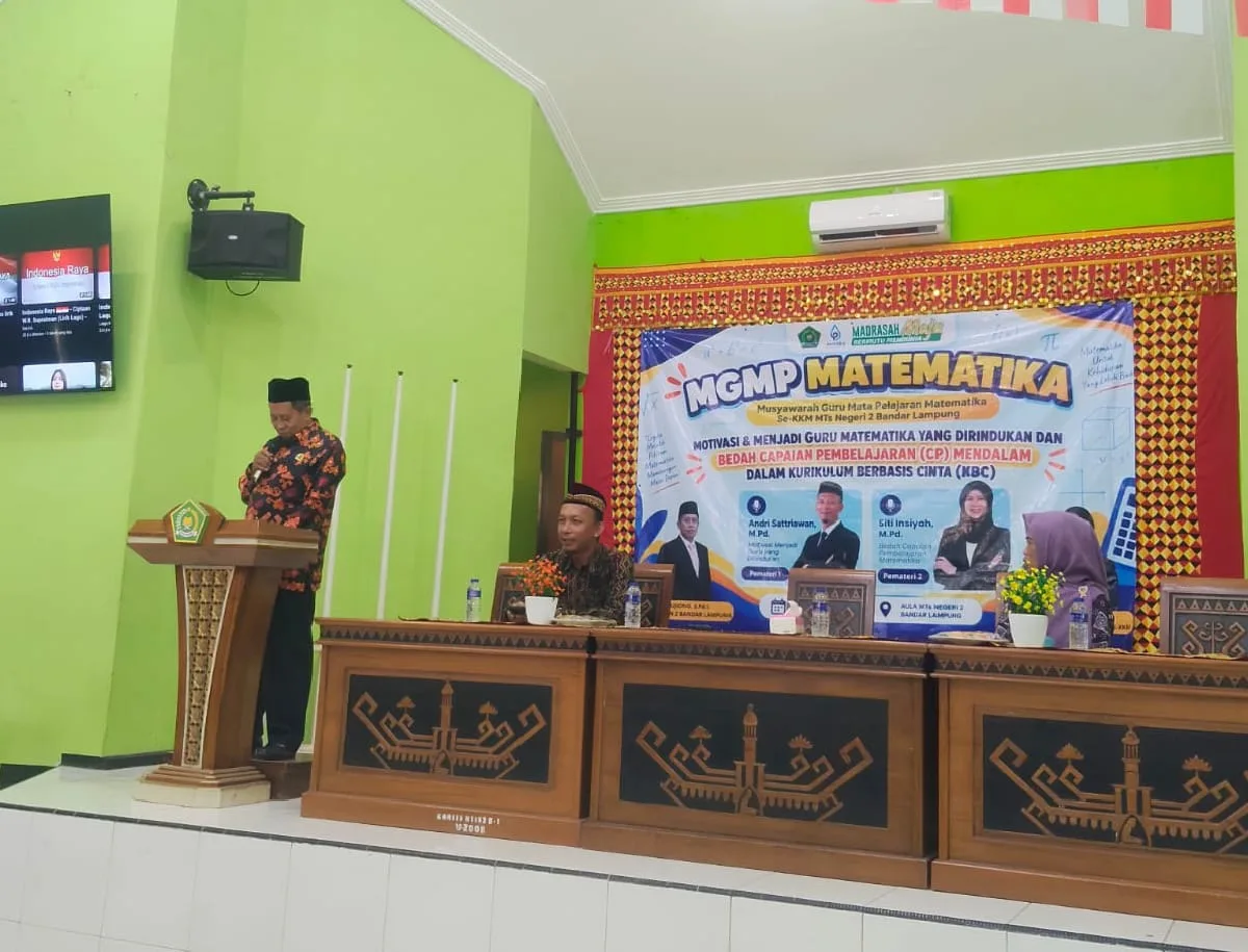 MGMP Matematika SE-KKM MTsN 2 Bandar Lampung Resmi di Buka