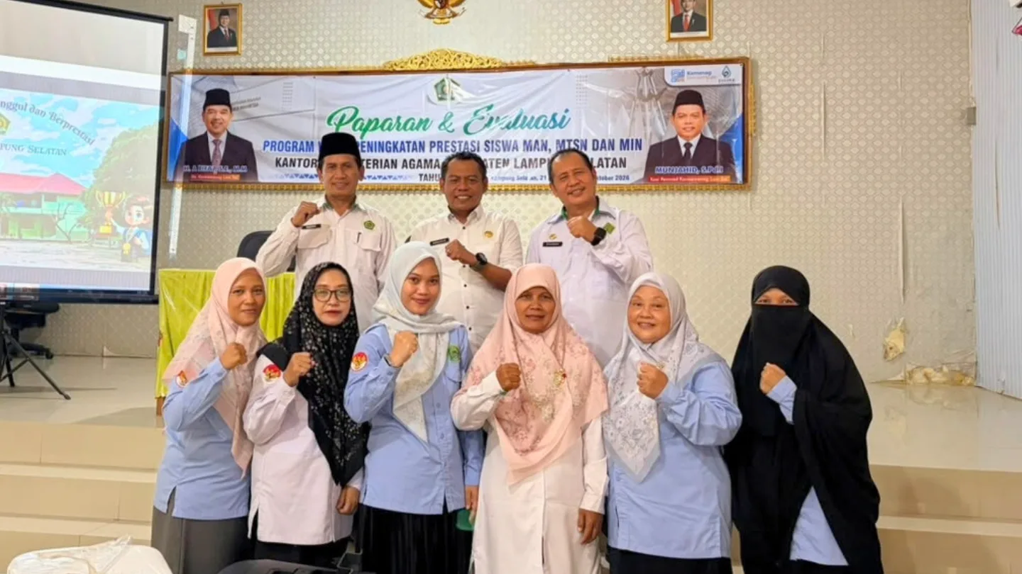 Pemaparan Program Peningkatan Prestasi Siswa MTsN 3 Lampung Selatan Tahun Ajaran 2026/2027 di Kantor Kemenag Lampung Selatan