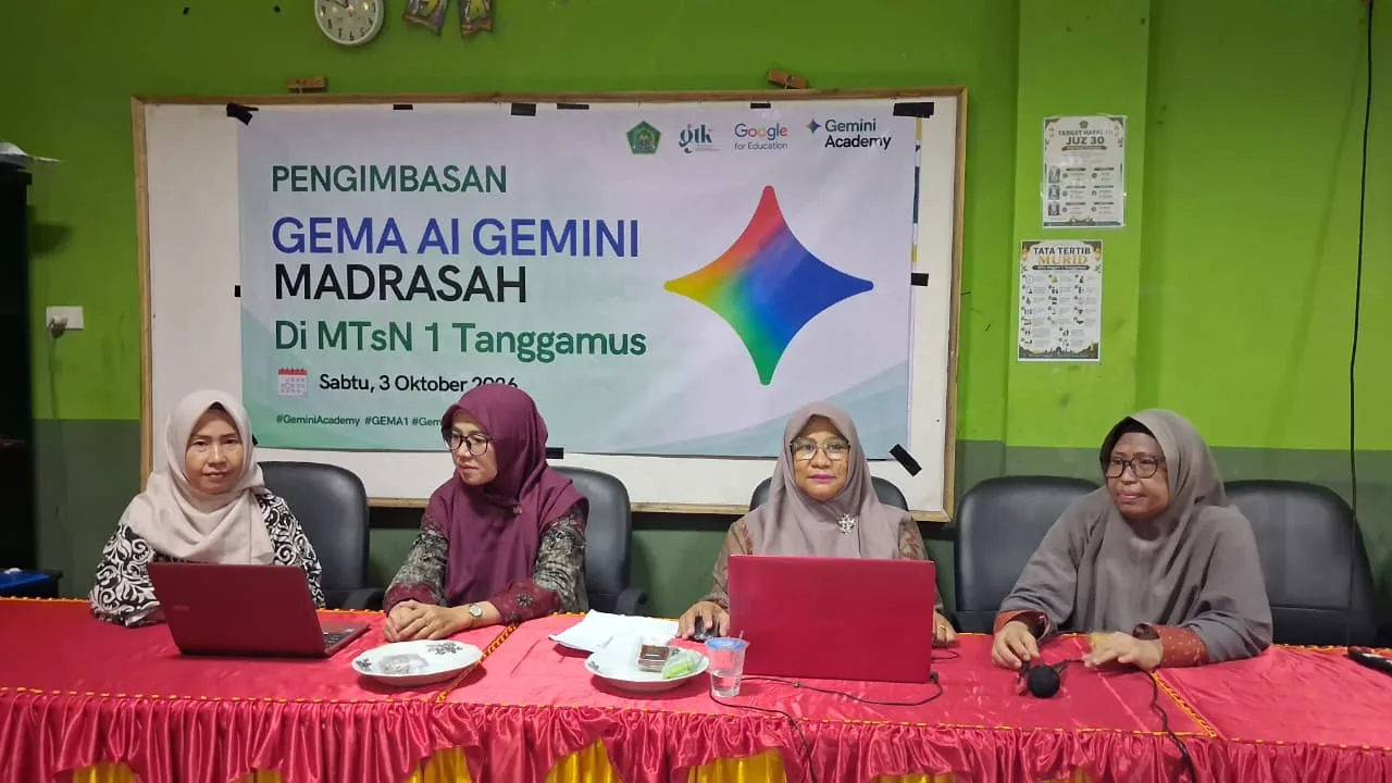 MTsN 1 Tanggamus Gelar Pengimbasan GEMA AI, Dorong Guru Adaptif di Era Digital