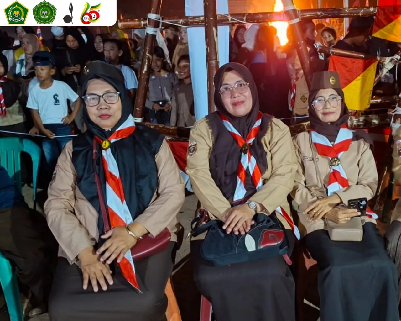 Guru Min 2 Way Kanan Ikuti Malam Api Unggun Perjusami Hari Pramuka Ke-65 Di Kecamatan Banjit