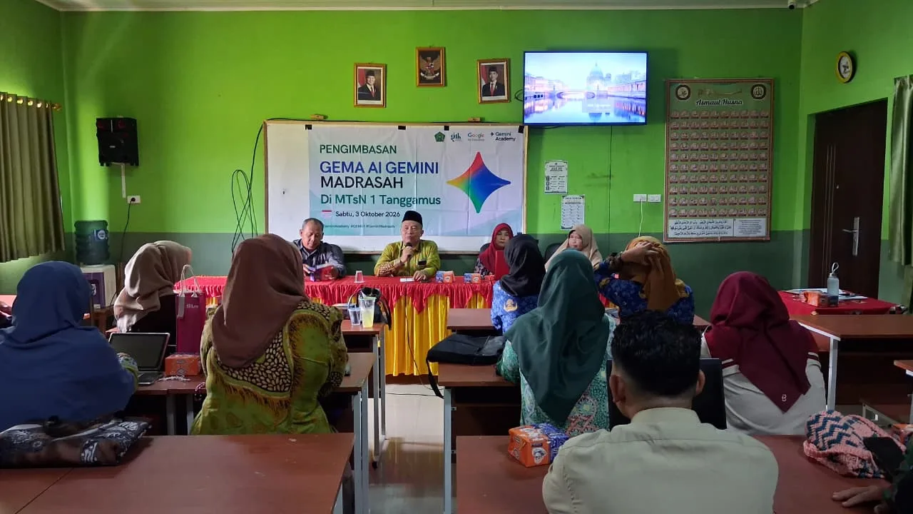 MTsN 1 Tanggamus Gelar Pengimbasan GEMA AI Gemini, Dorong Guru Berinovasi dalam Pembelajaran Digital