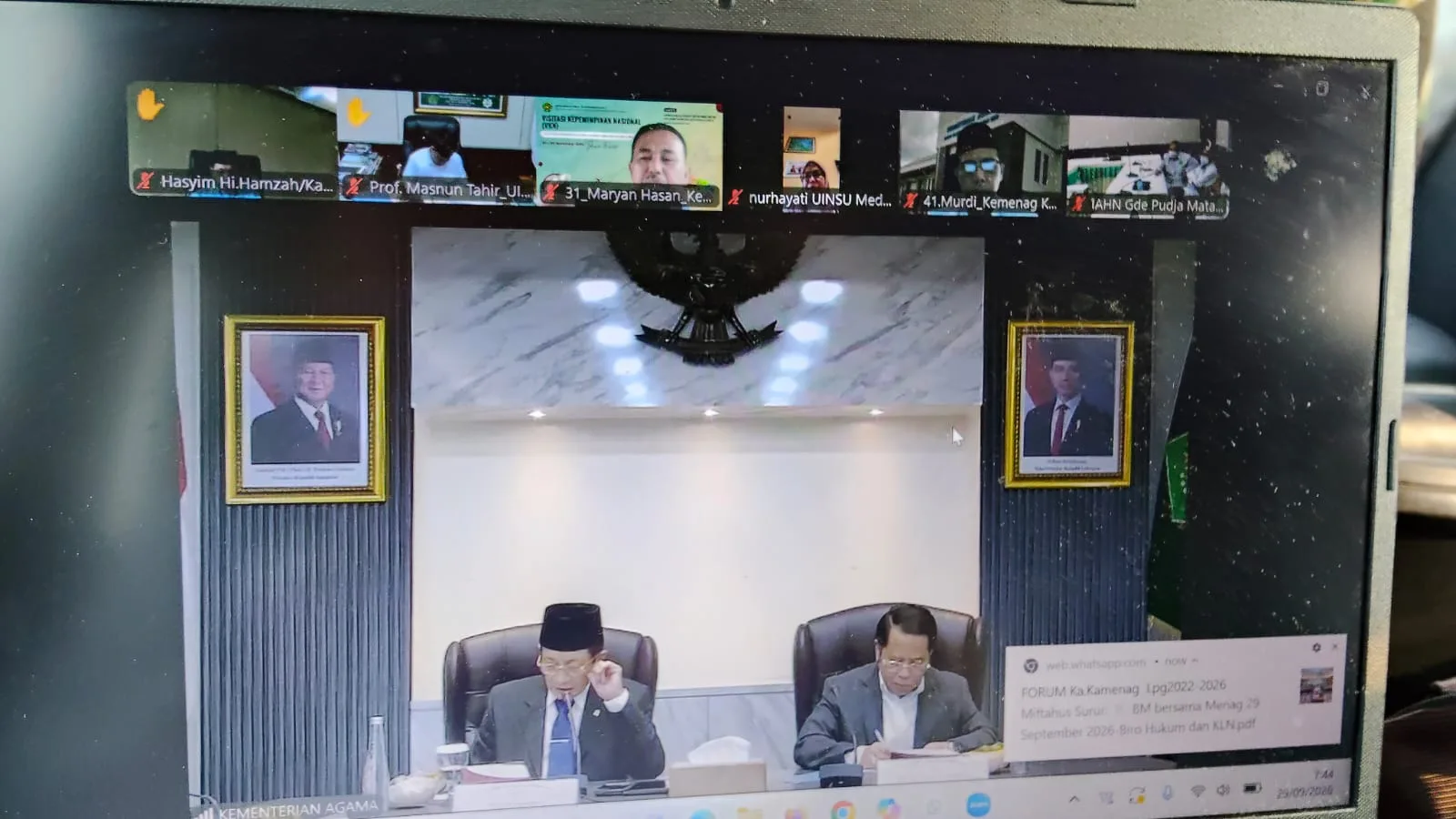 Breakfast Meeting Bersama Menteri Agama, Kemenag Lampung Tengah Siap Selaraskan Program Prioritas