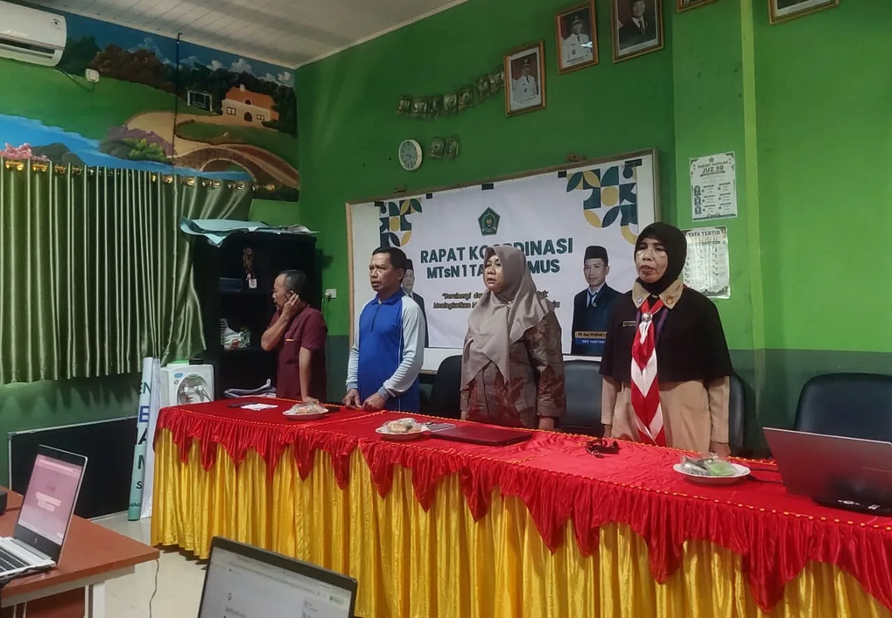 Rapat Koordinasi MTsN 1 Tanggamus Perkuat Kesiapan Pembelajaran dan Komitmen Menuju Madrasah Ramah Anak