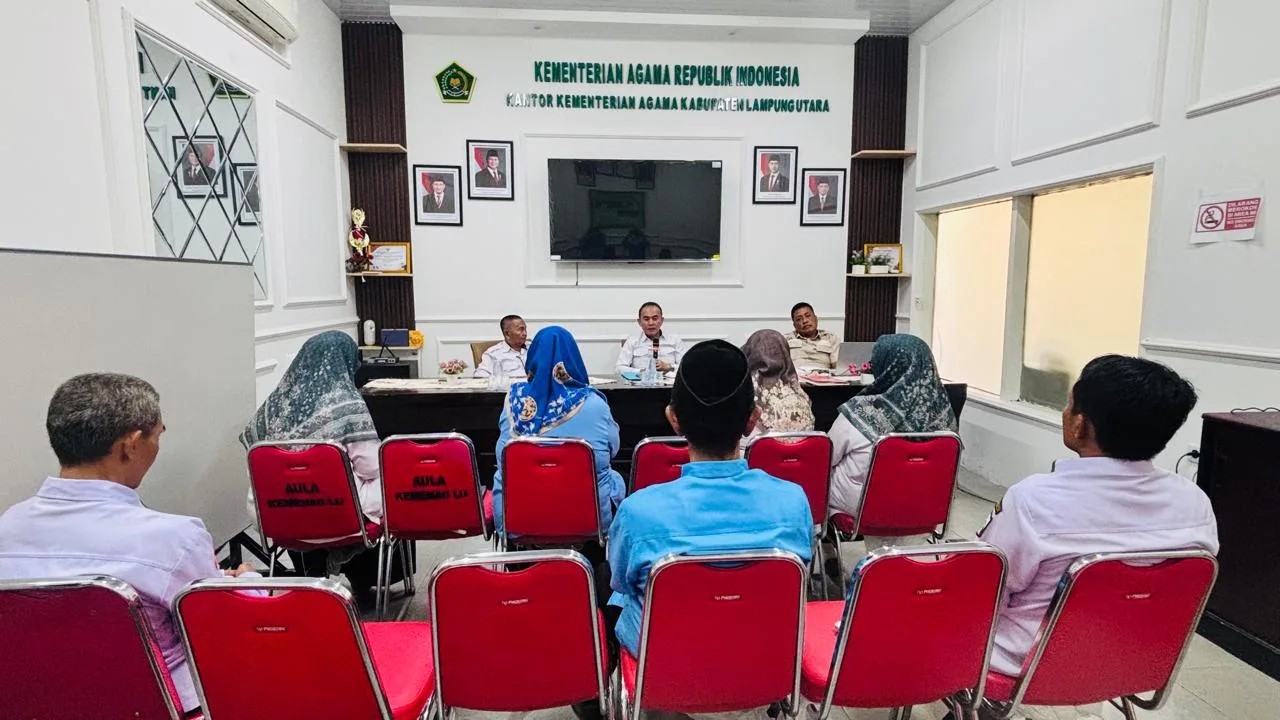 Rakor Pokjawas dan Penmad, Kemenag Lampung Utara Perkuat Sinergi Pengawasan Madrasah