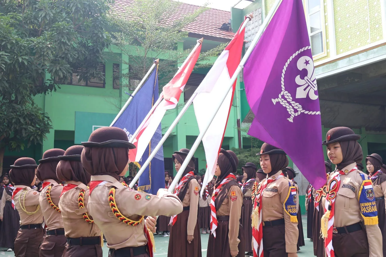 Semangat PERJUSA MTsN 1 Pringsewu: Menguatkan Karakter Pramuka melalui Perkemahan dan Ujian Pindah Golongan