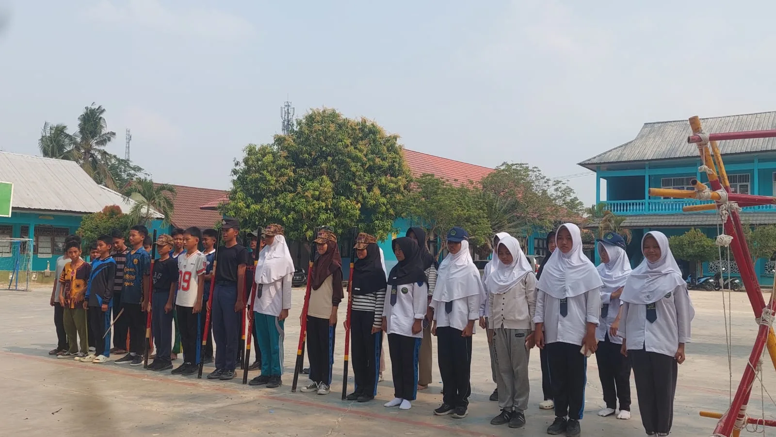 Jelang DIESPASCIO VII Polinela, Pramuka MTsN 1 Mesuji Intensifkan Latihan