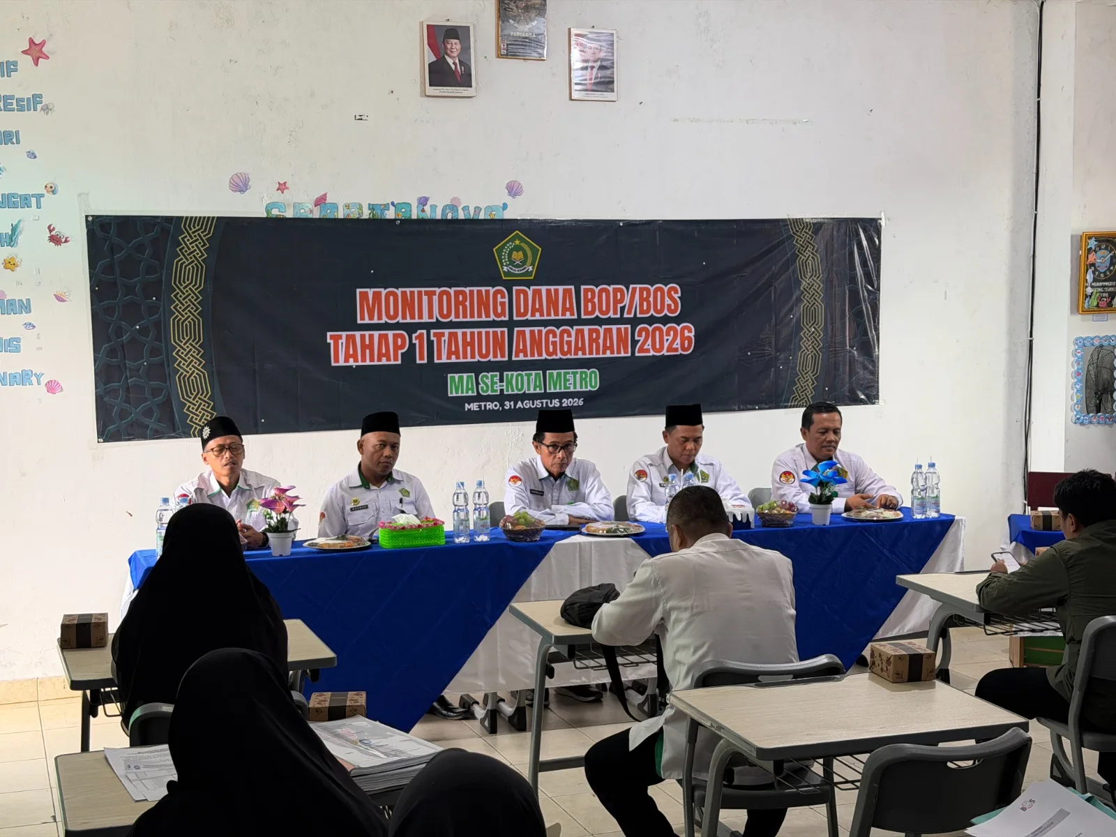 Kemenag Kota Metro Monitoring BOP RA dan BOS Madrasah Tahap I di MA Muhammadiyah