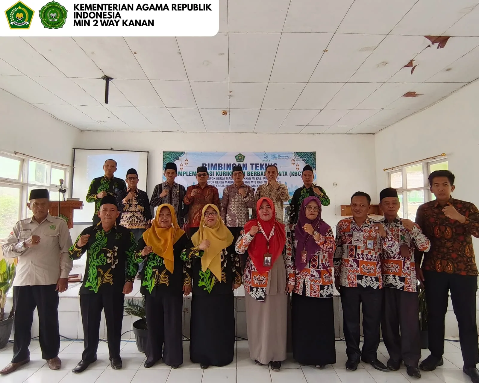 Kepala MIN 2 Way Kanan Bersama Dua Guru Hadiri Bimtek Kurikulum Berbasis Cinta Tingkat MI,MTS DAN MA di MAN 1 Way Kanan
