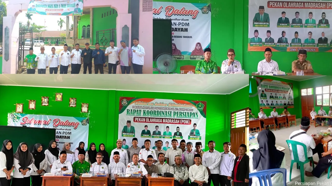 KKM MIN 1 Way Kanan Gelar Rakor Persiapan Pekan Olahraga Madrasah
