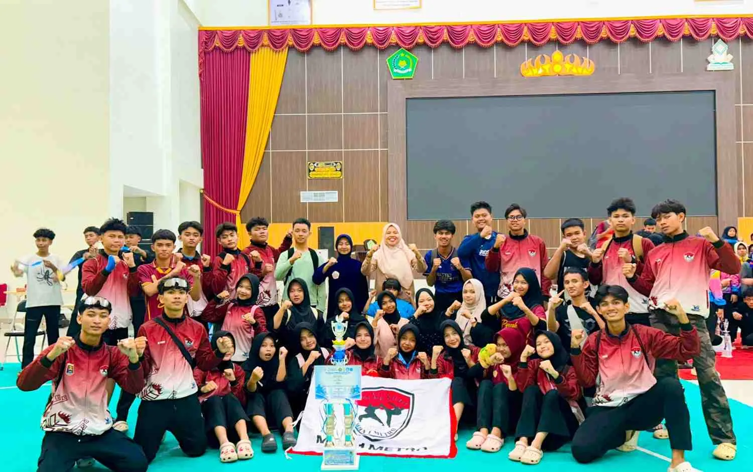 MAN 1 Metro Raih Juara Umum 1 Kategori Dewasa Pencak Silat UIN Jusila Championship 3