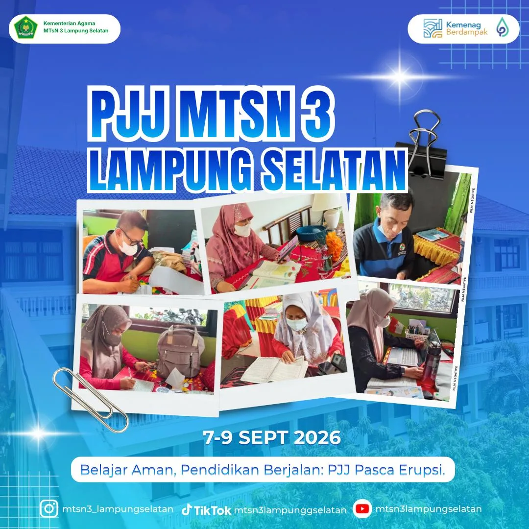 Antisipasi Dampak Abu Vulkanik, PJJ MTsN 3 Lampung Selatan Diperpanjang