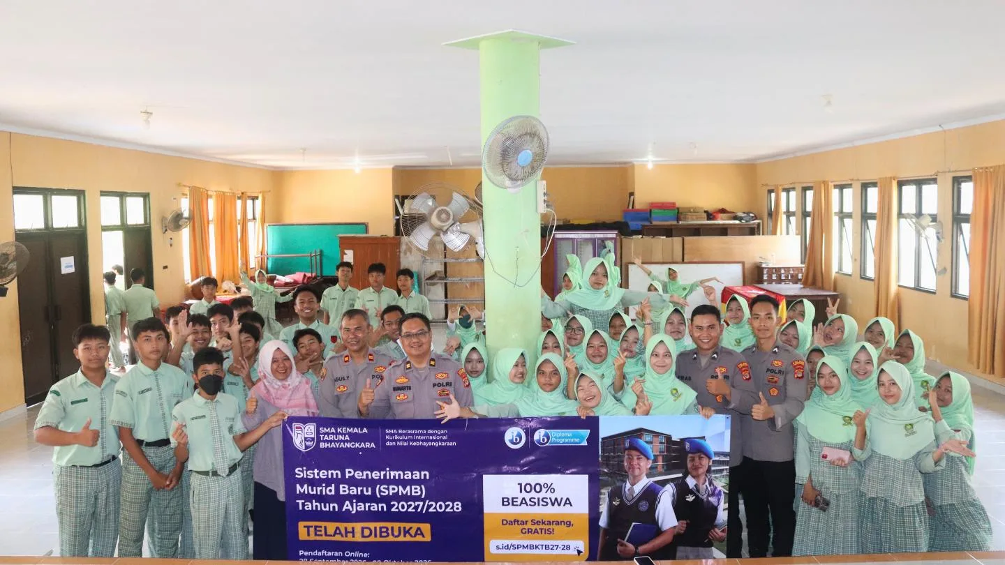 Jaring Siswa Berprestasi, Polres Lamsel Sosialisasikan SPMB SMA Kemala Taruna Bhayangkara di MTsN 1 Lamsel