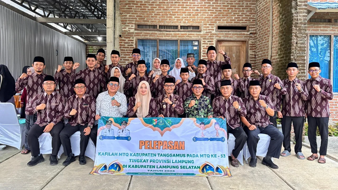 Wakil Bupati Agus Suranto Lepas Kafilah MTQ ke-53, Kemenag Tanggamus Targetkan Pertahankan Juara