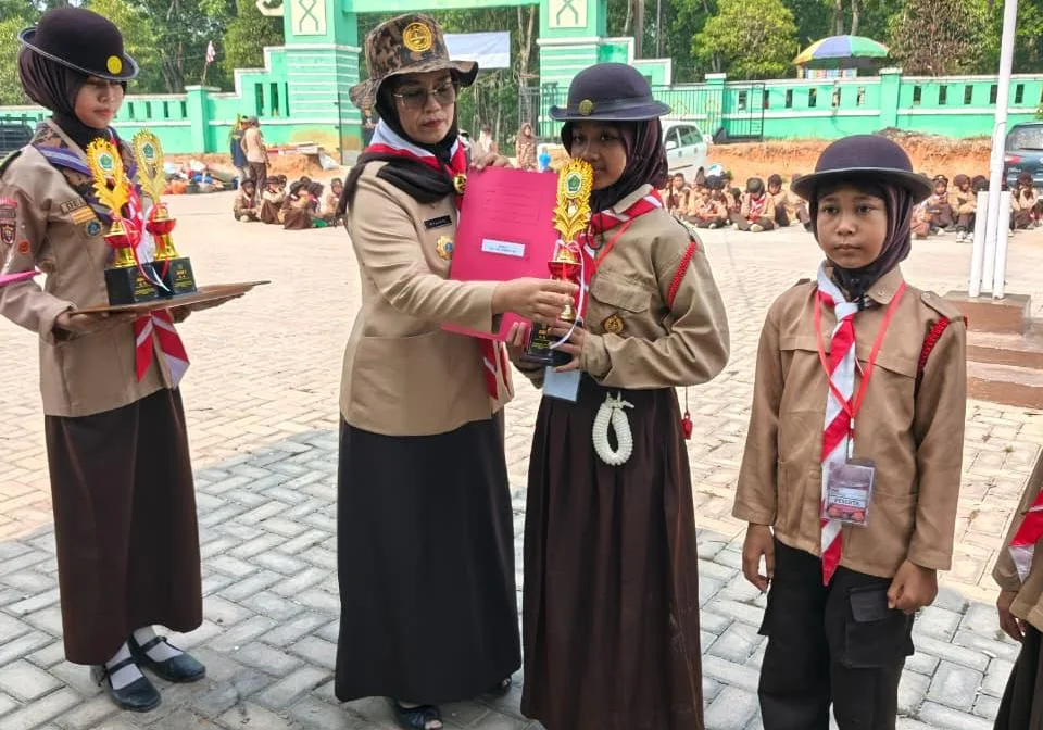 Pramuka MIN 4 Way Kanan Kembali Pulang Bawa Gelar Juara Pada Perkemahan Karya Amal Bakti
