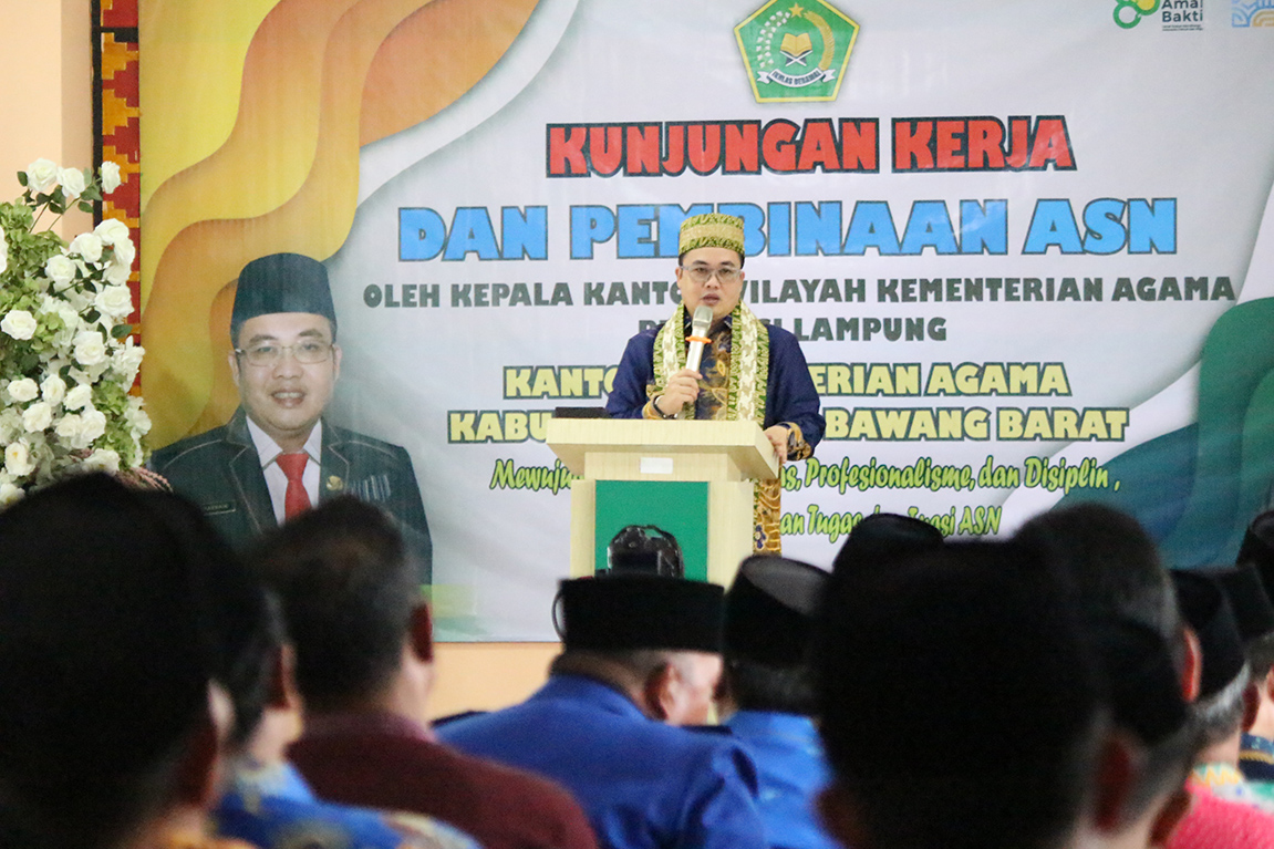 Kunjungan Kerja Kakanwil dan Pembinaan ASN di Kantor Kementerian Agama Kabupaten Tulang Bawang Barat